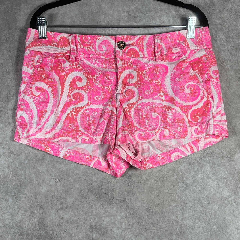 Lilly Pulitzer The Walsh Shorts‎ Womens Size 6 Pink Pout Paisley Chino Resort